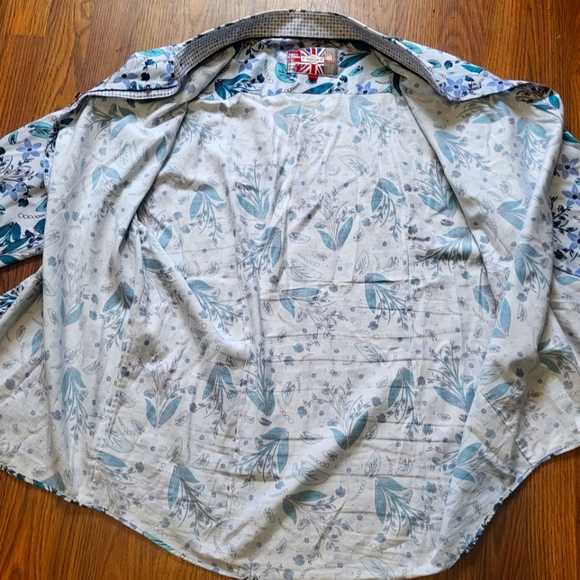 London 7 Downie St.Couture Button-Down Shirt Men’s Size Large Made in Turkey B28 - Picture 6 of 11
